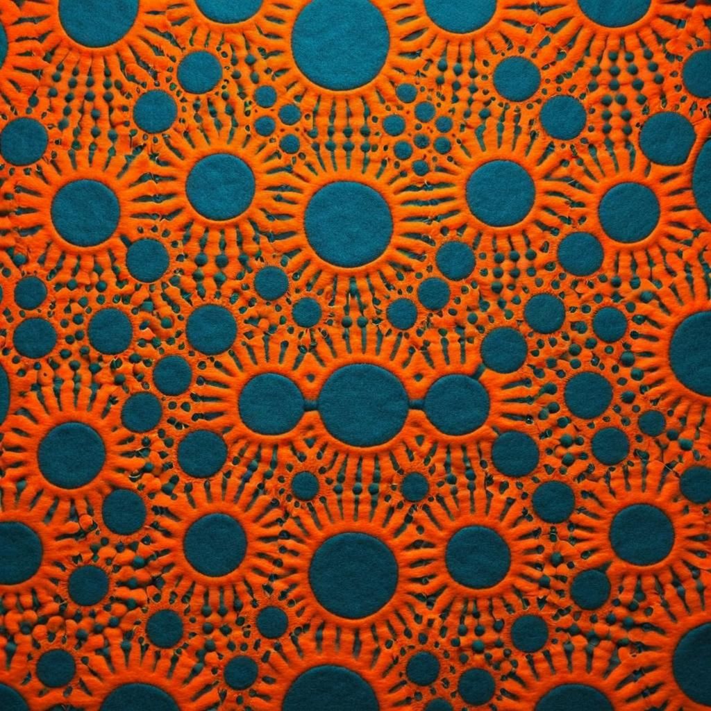 Hyperdetailed Textile Pattern in Kusama Style