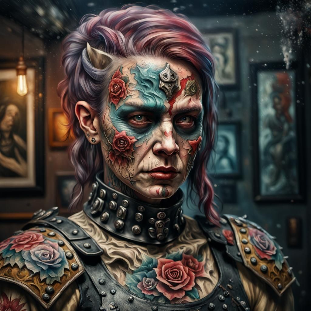 Gothic Tattoo Artist: Impressionist Masterpiece