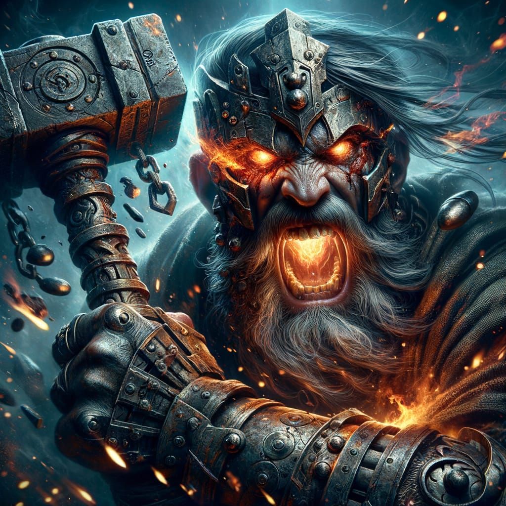 Furious Conservator Roars in Epic Steampunk Art