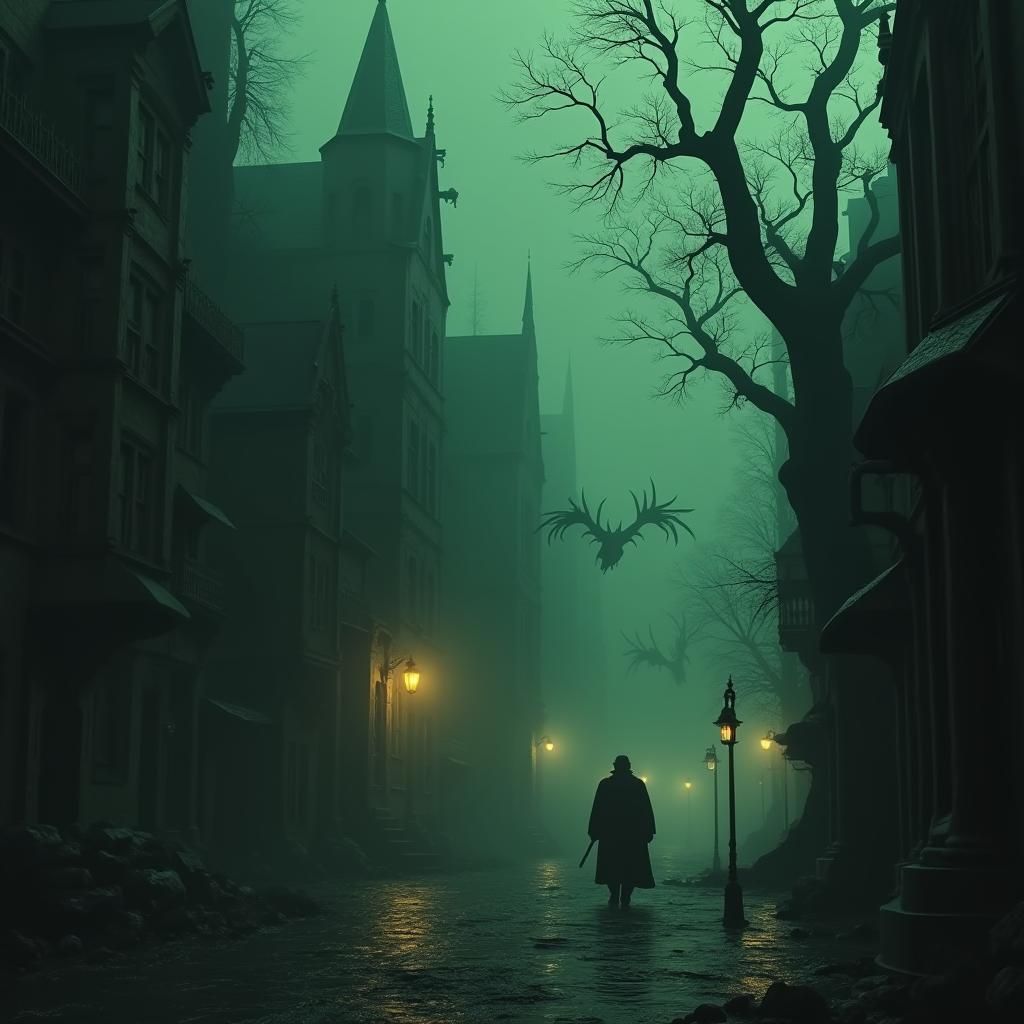 Dark Fantasy Gothic City Inspired by Bloodborne