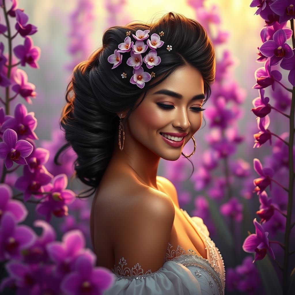 Ethereal Princess of the Purple Orchid Realm