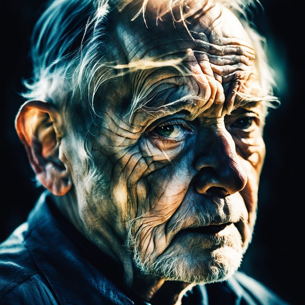 Haunting Portrait: Double Exposure of Life Memories