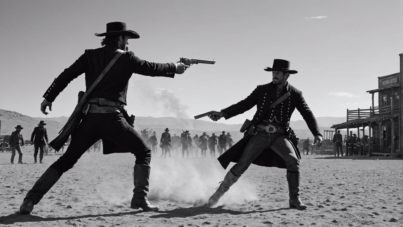 Gunslinger's Victory: Wild West Duel in Sharp Focus