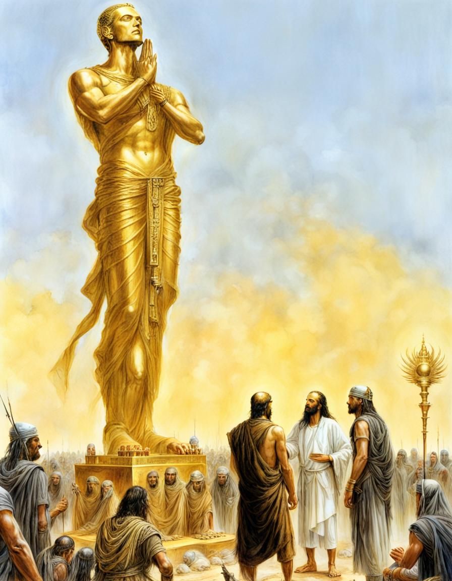 Babylonian Defiance: A Comic Illustration