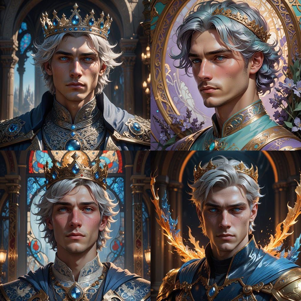 Ethereal Youth with Triadic Colors in Hyperdetailed Portrait