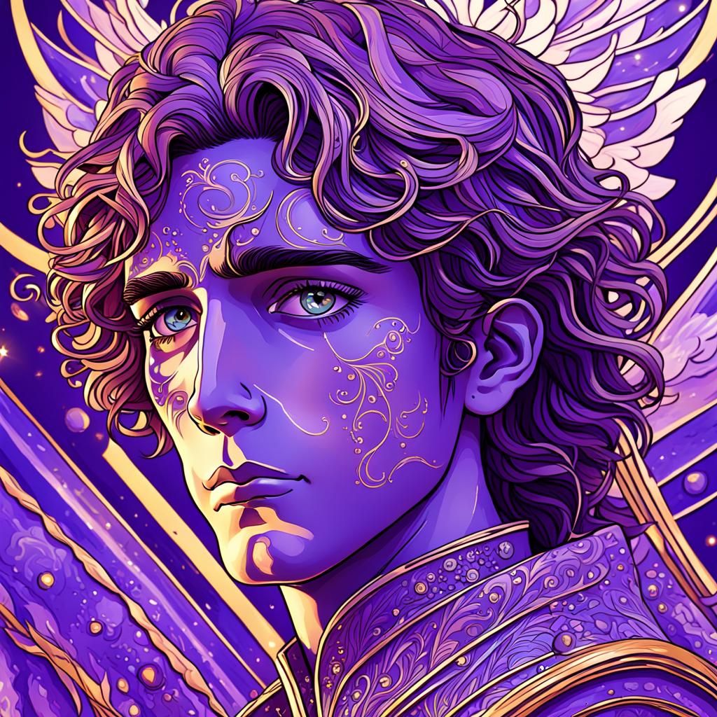 Timothée Chalamet / Psychedelic art nouveau style