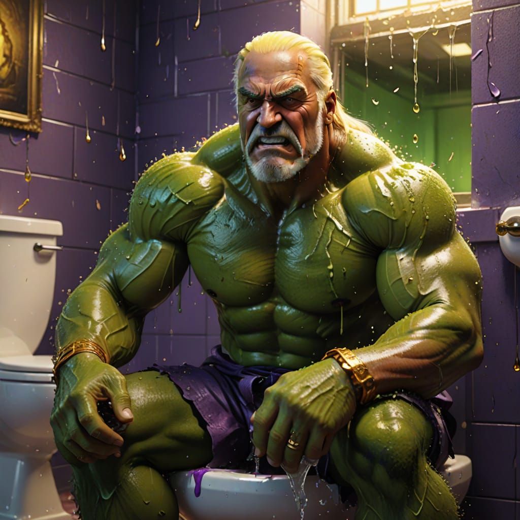 Hulk Hogan on Toilet: Digital Matte Painting