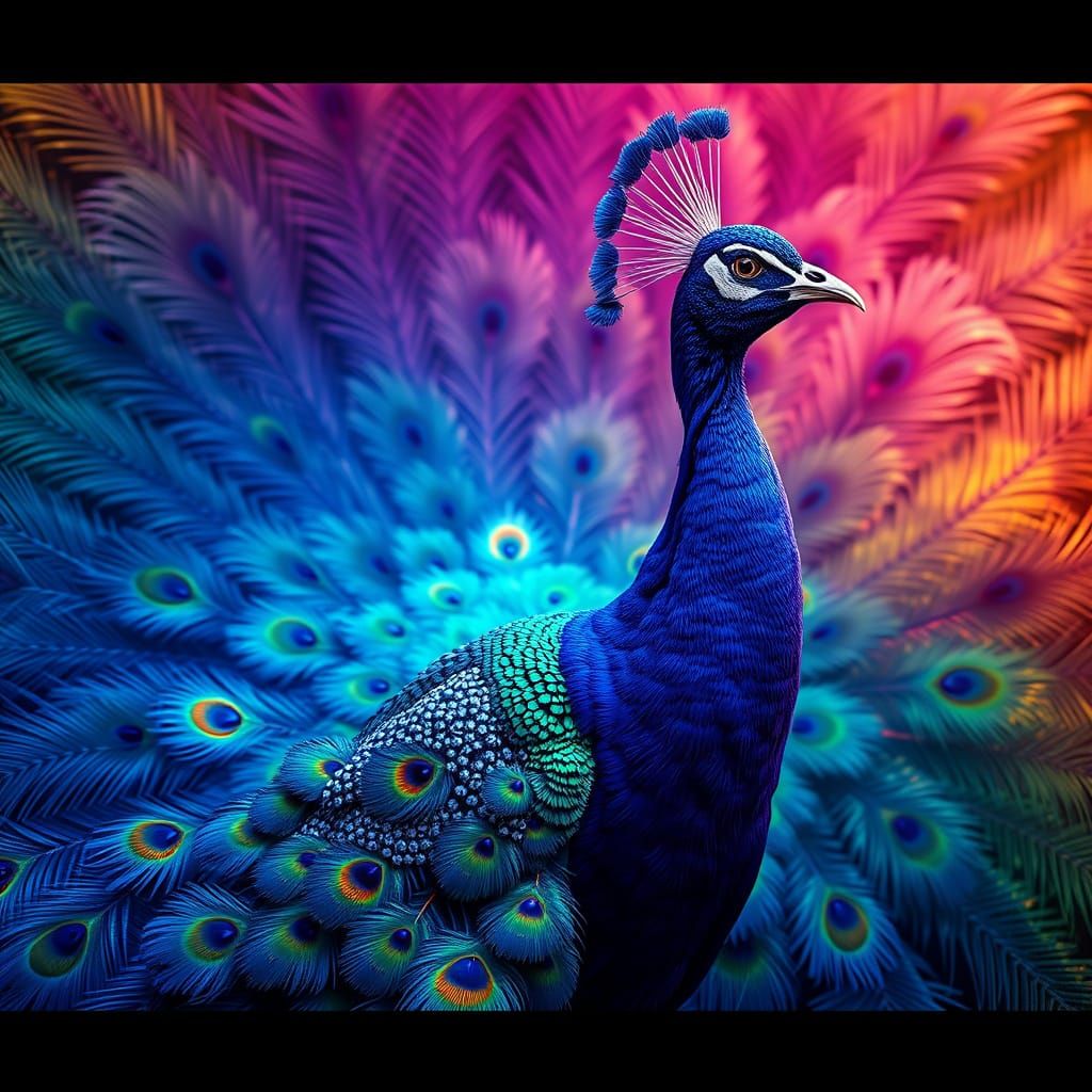 Vibrant Peacock in Radiant Hues