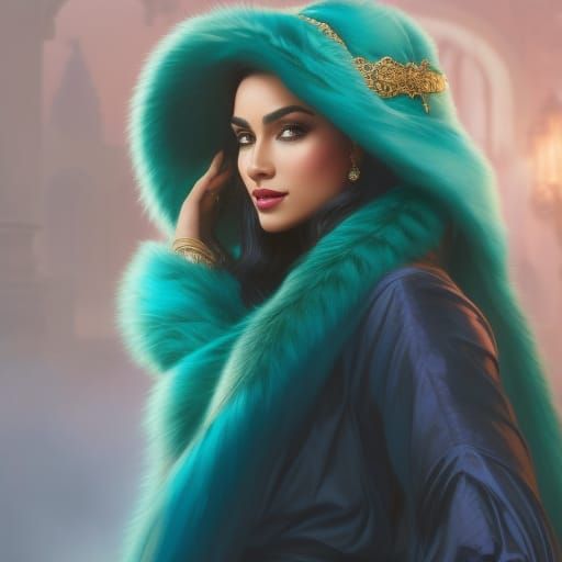 Princess Jasmine Portrait in Opulent Style