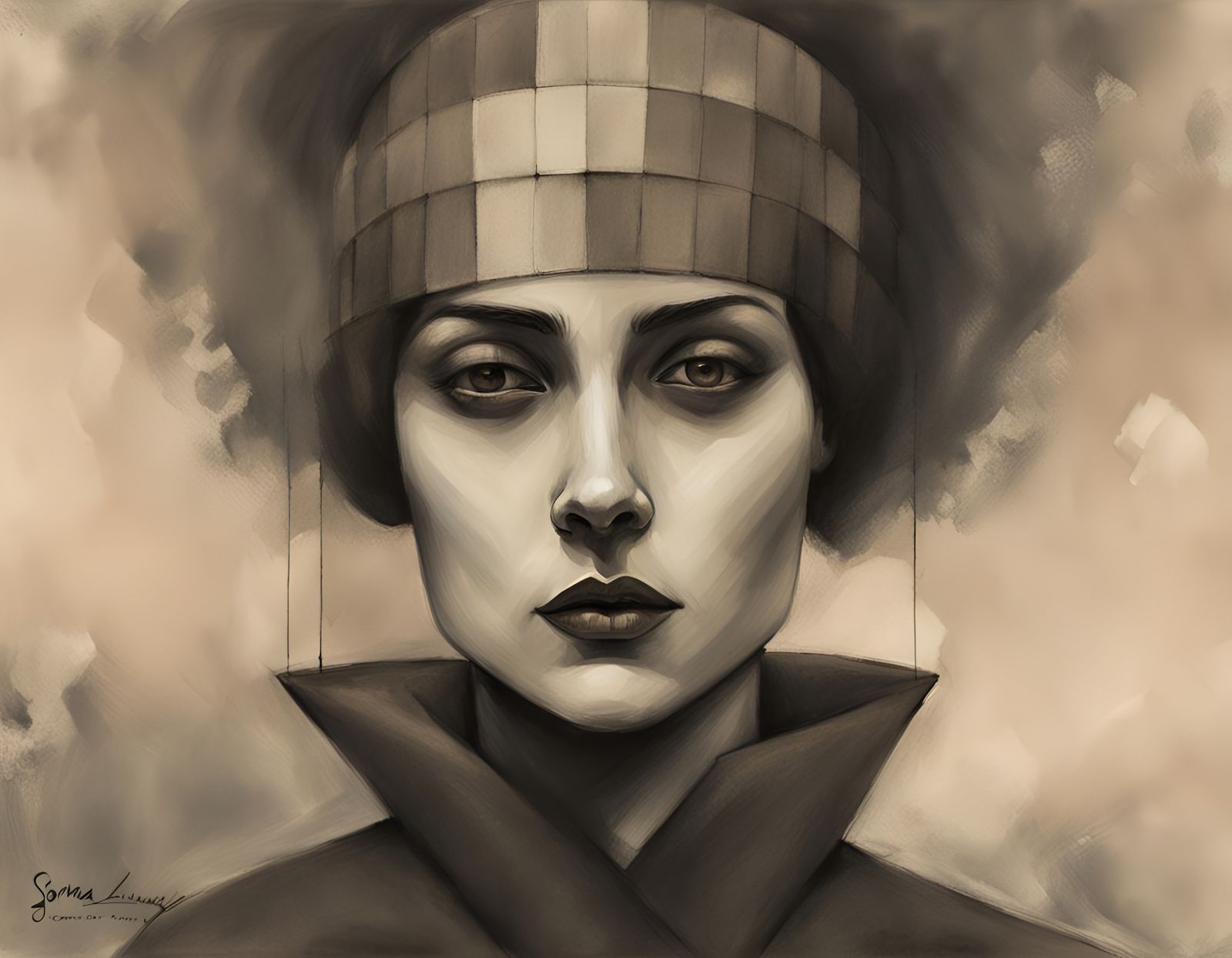 Deco Executioner in Impressionist Style with Ray Tracing