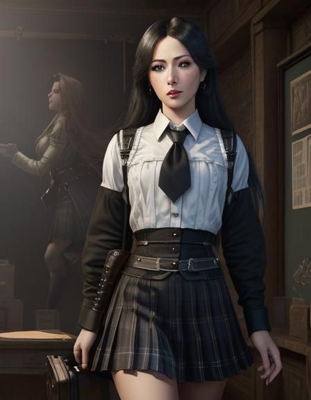 Photorealistic Latex Instructor in School Uniform