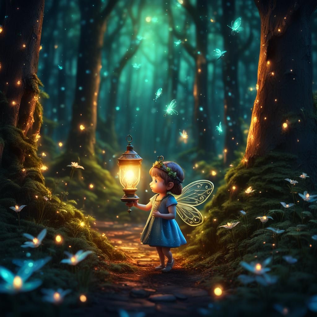 Charming Fairy in a Magical Forest