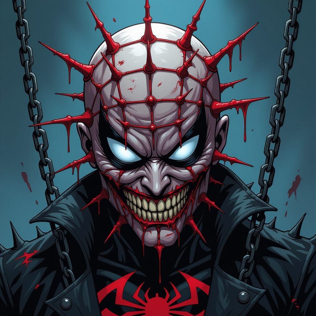 Horror Comic Art: Carnage Pinhead Fusion