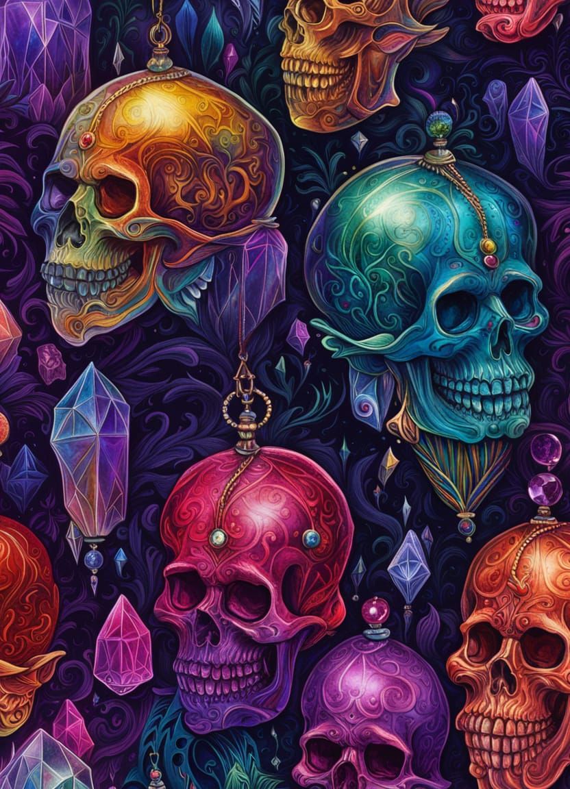 Crystals and skulls