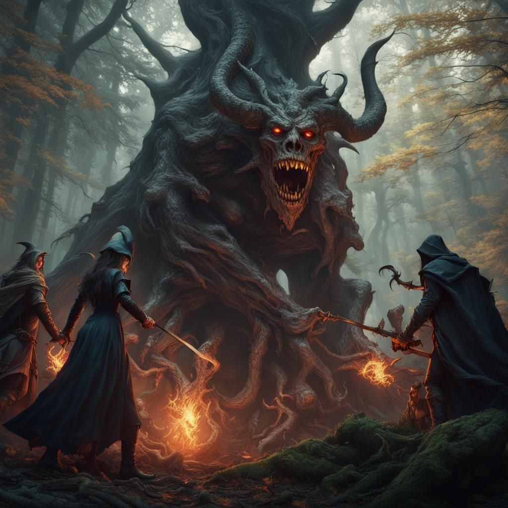 Sorcerers vs Demons: Dark Fantasy Concept Art