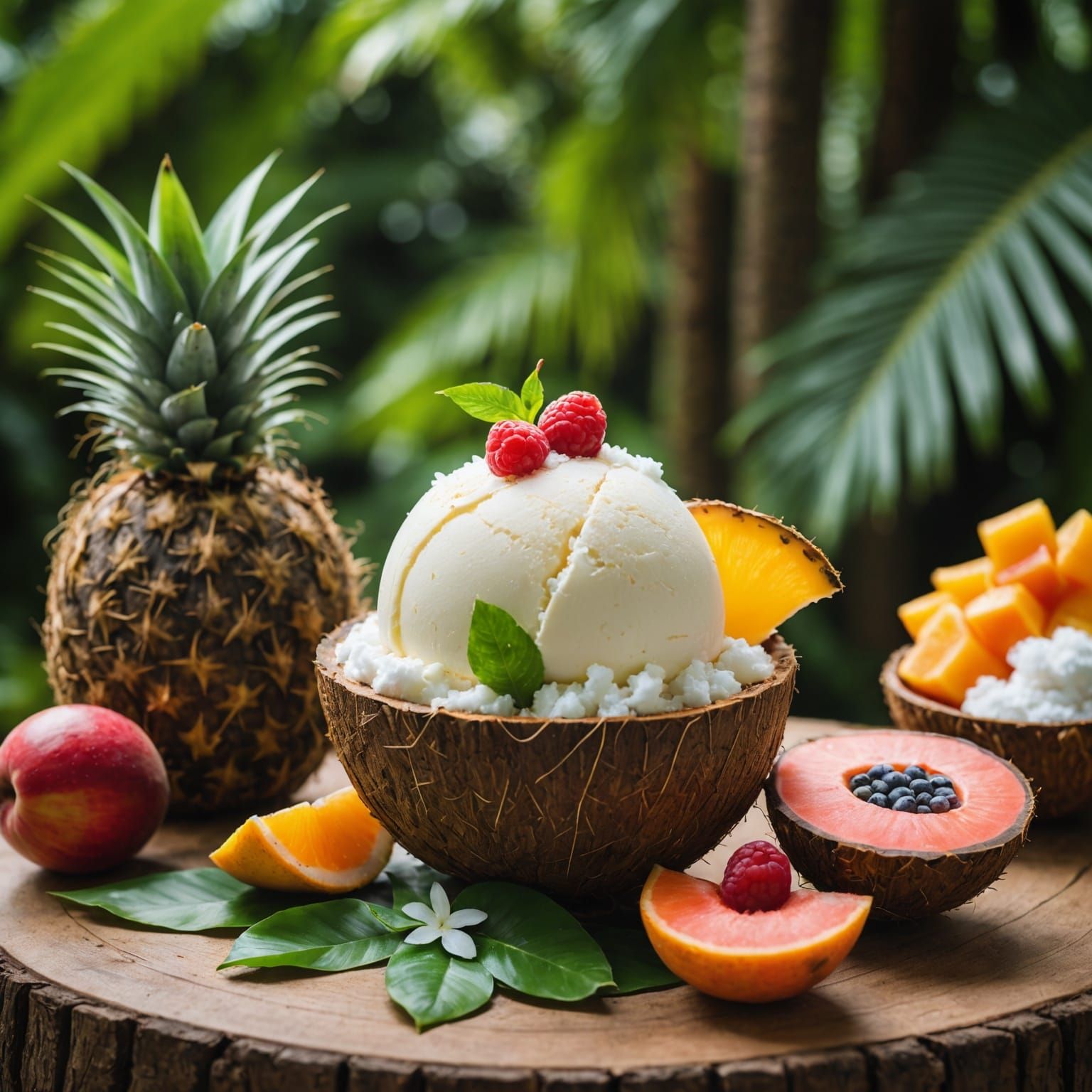 Coconut ice-cream delight