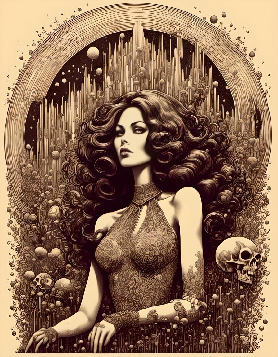 Sultry 70s Disco Goddess in Vintage Chic