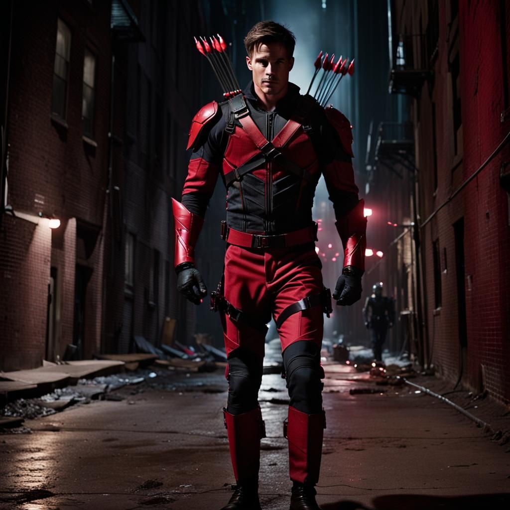Heroic Archer in Dark Chicago Alleyway