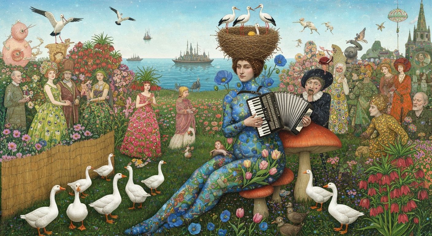 Cosmic Woman Embracing Nature's Energy