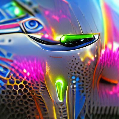 Cyberpunk Liquid Metal Face in Anime Style