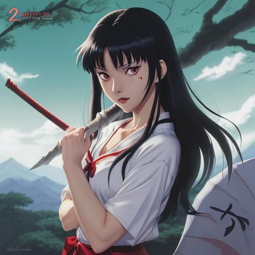 Kagome Higurashi Vampire in Anime Style