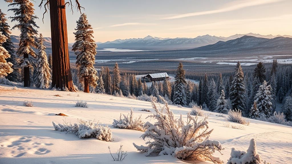 Sequoia National Park: Winter Wonderland in Black and White