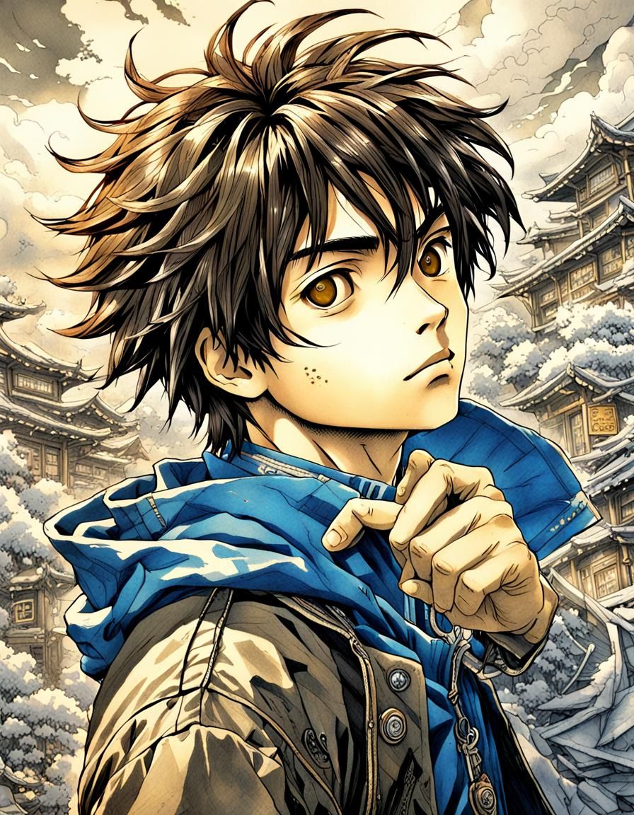 Beautuful art by Katsuya Terada, artistic pencil sketch of a...