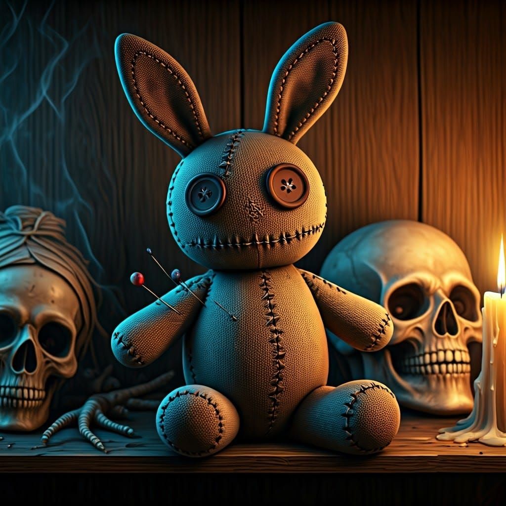 Voodoo Doll in a Haunted Witch Doctor's Hut