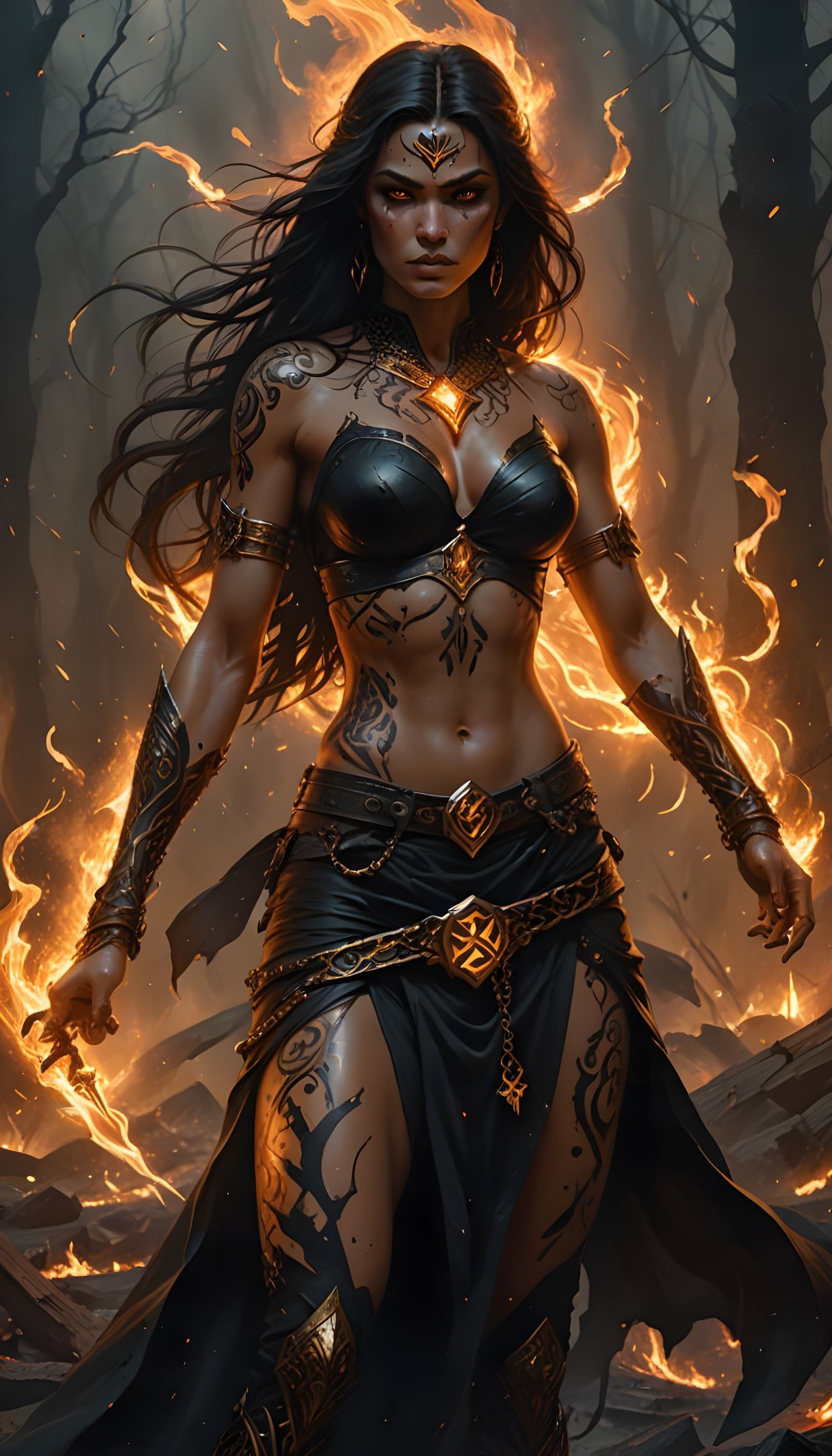 Sensual Fantasy Scene with Warrior-Priestess Eira in Nordthr...