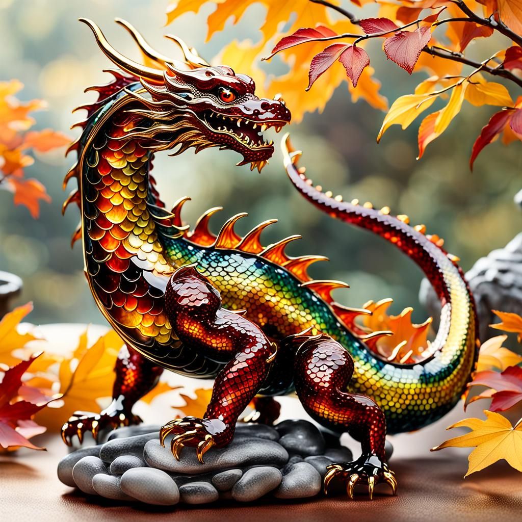 Enameled Glass Dragon: Nar-alkharif