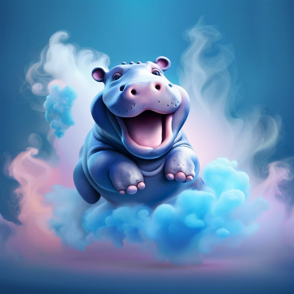 Blue Baby Hippo
