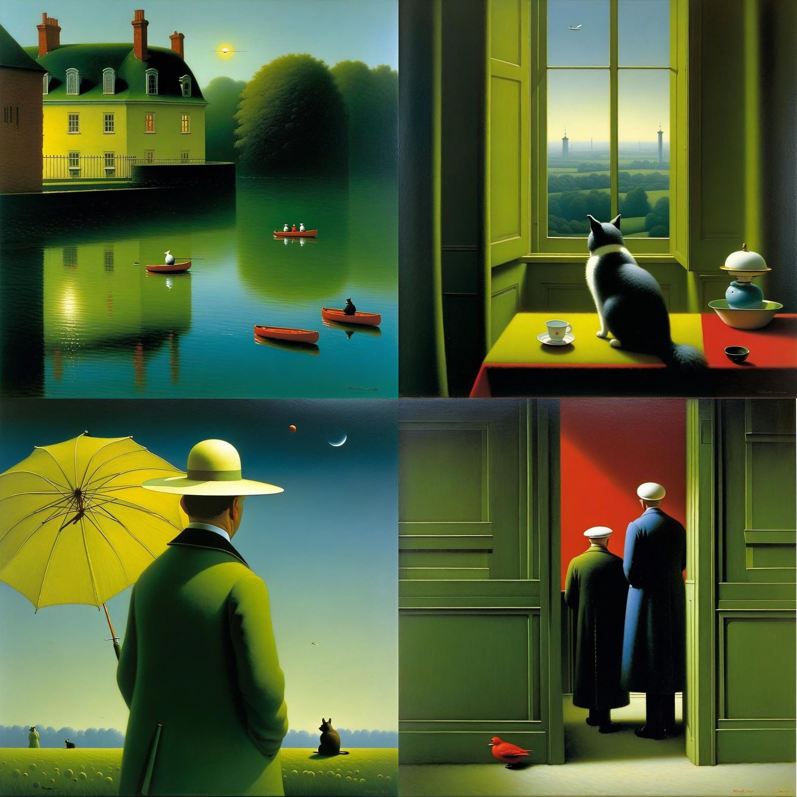 Whimsical Animals in Surreal Dreamscape