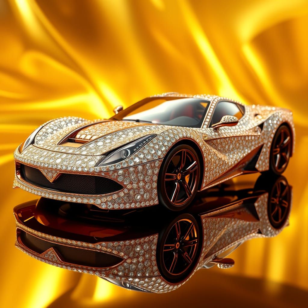 Luxury Ferrari Roma in Diamonds and Gold