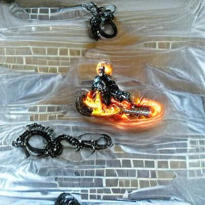 Infernal Skull Ablaze in Ghost Rider Style