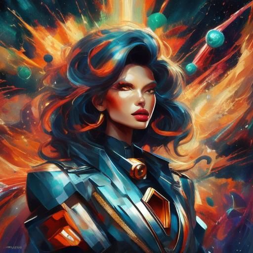 Cosmic Candy Starburst in Vibrant Colors