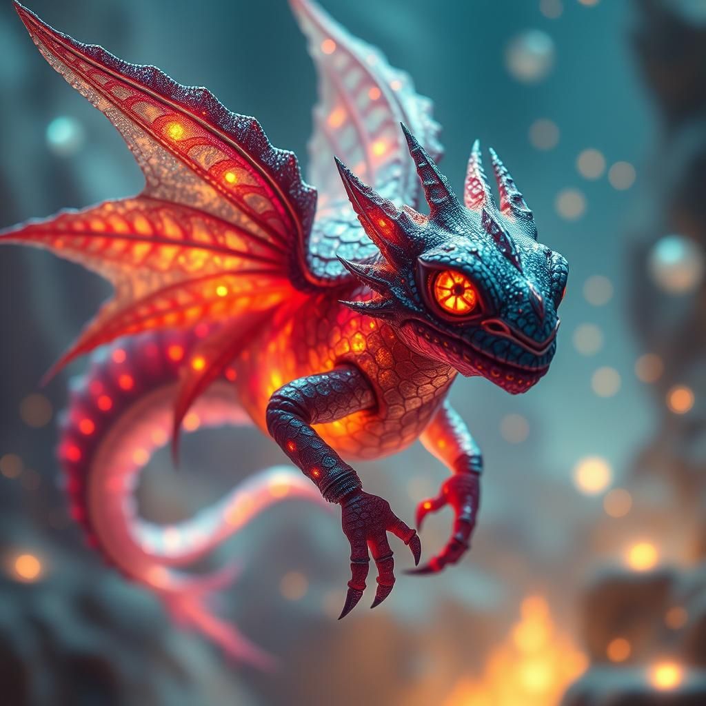 Ethereal Mystical Creature in Surreal Landscape