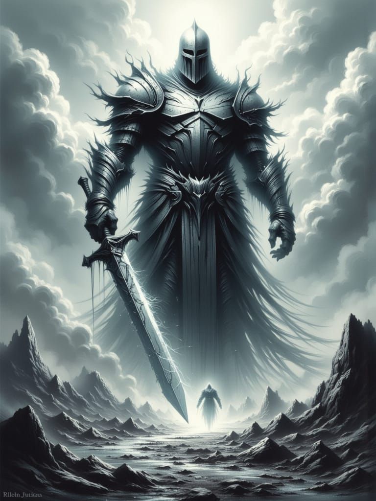 Spectral Knight Rises with Ghostly Light