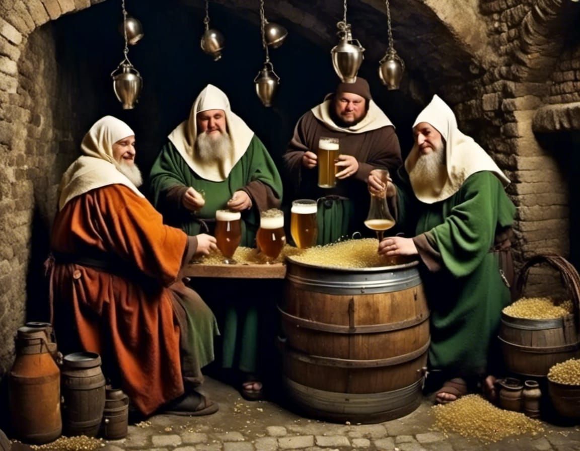 monks brewing beer I