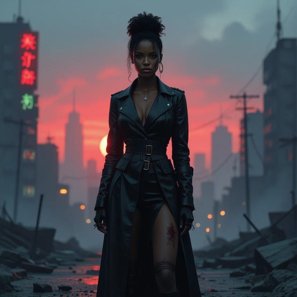 Last Defender: Black Female Leader in Dystopian Noir