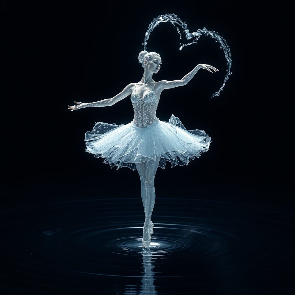Crystal Clear Water Ballerina in Elegant Pose