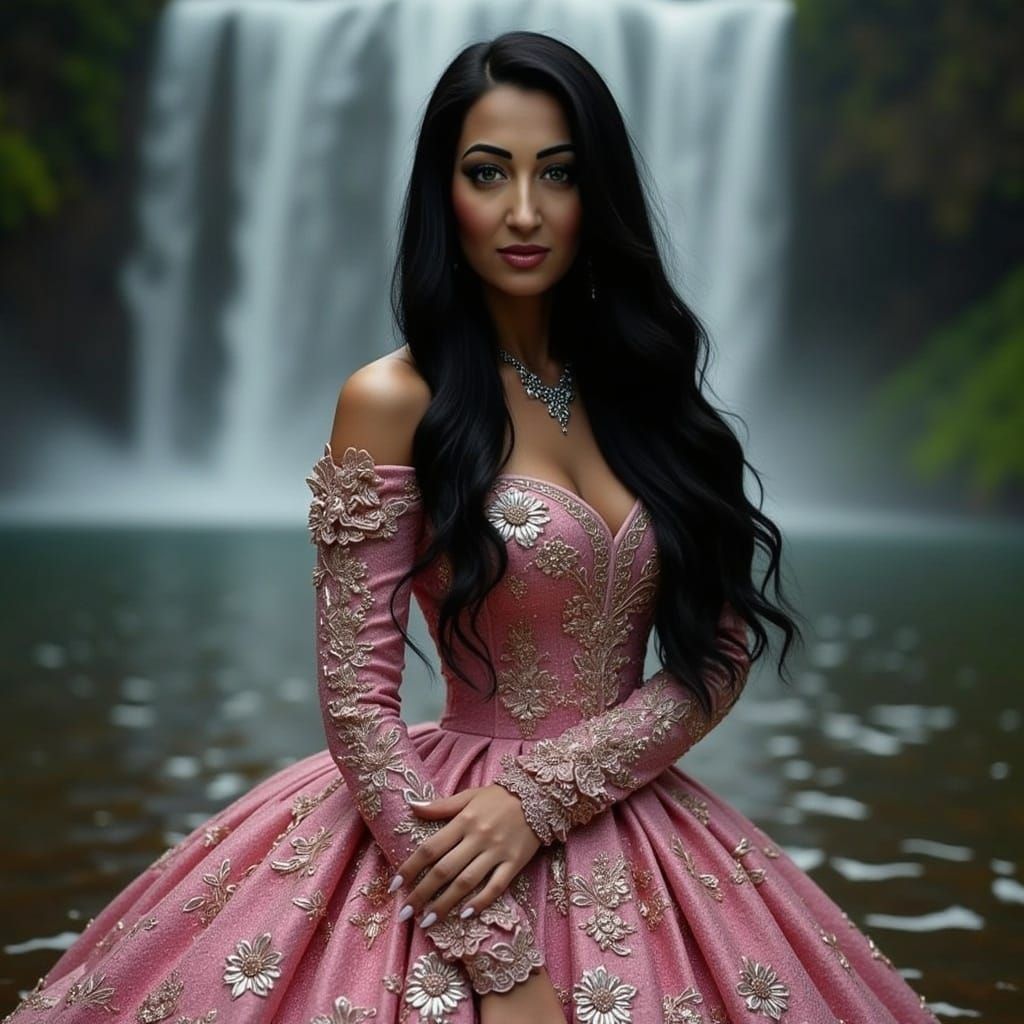 Baroque Beauty in Ethereal Forest Setting