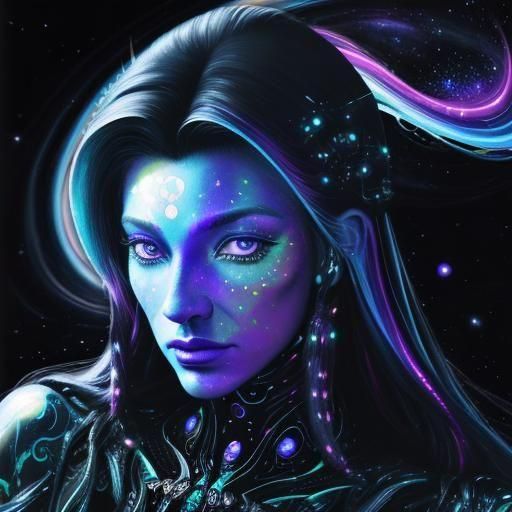 Cosmic Swirls: A Surreal Starry Vision