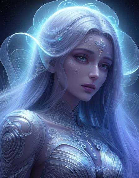 Ethereal Celestial Being in Digital Art