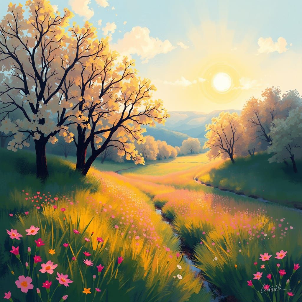 The world awakes, a gentle sigh,
As winter's grip begins to ...