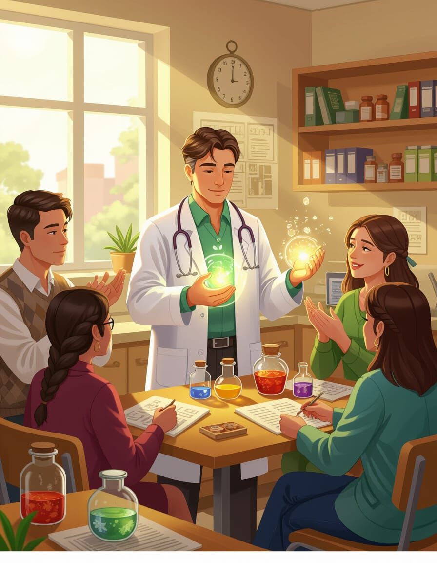 Magical Doctor Heals Patients with Glowing Hands in Clinic