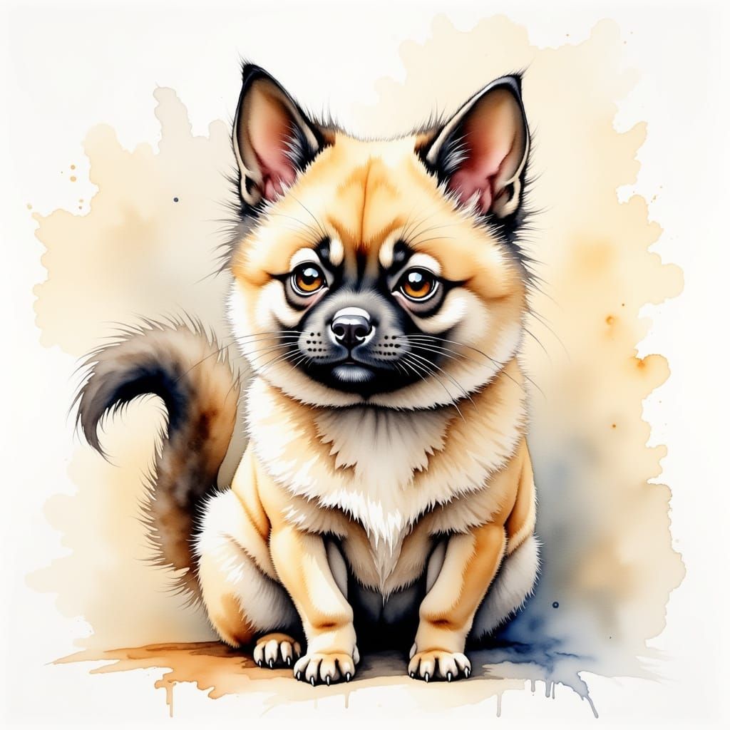 Majestic Mogwai in Watercolor Wonderland