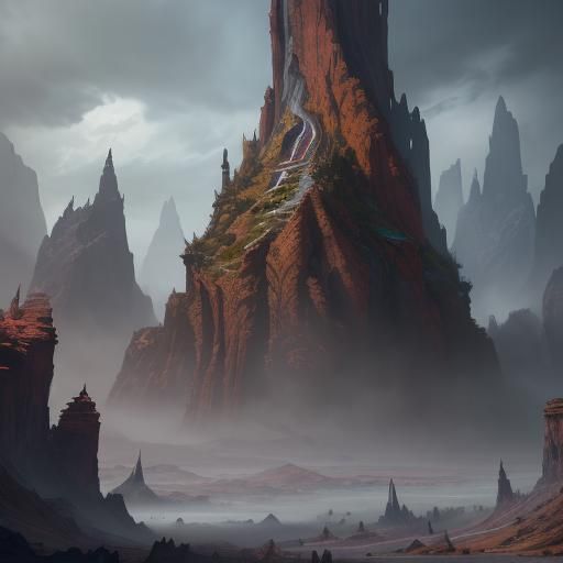 Fantastical Matte Painting in Deep Color