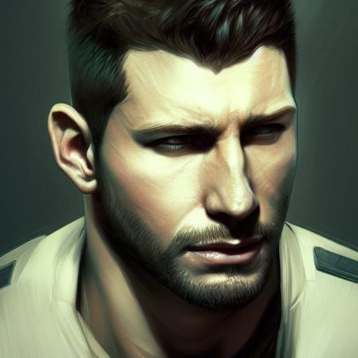 Hyperdetailed Portrait of Chris Redfield by Rutkowski
