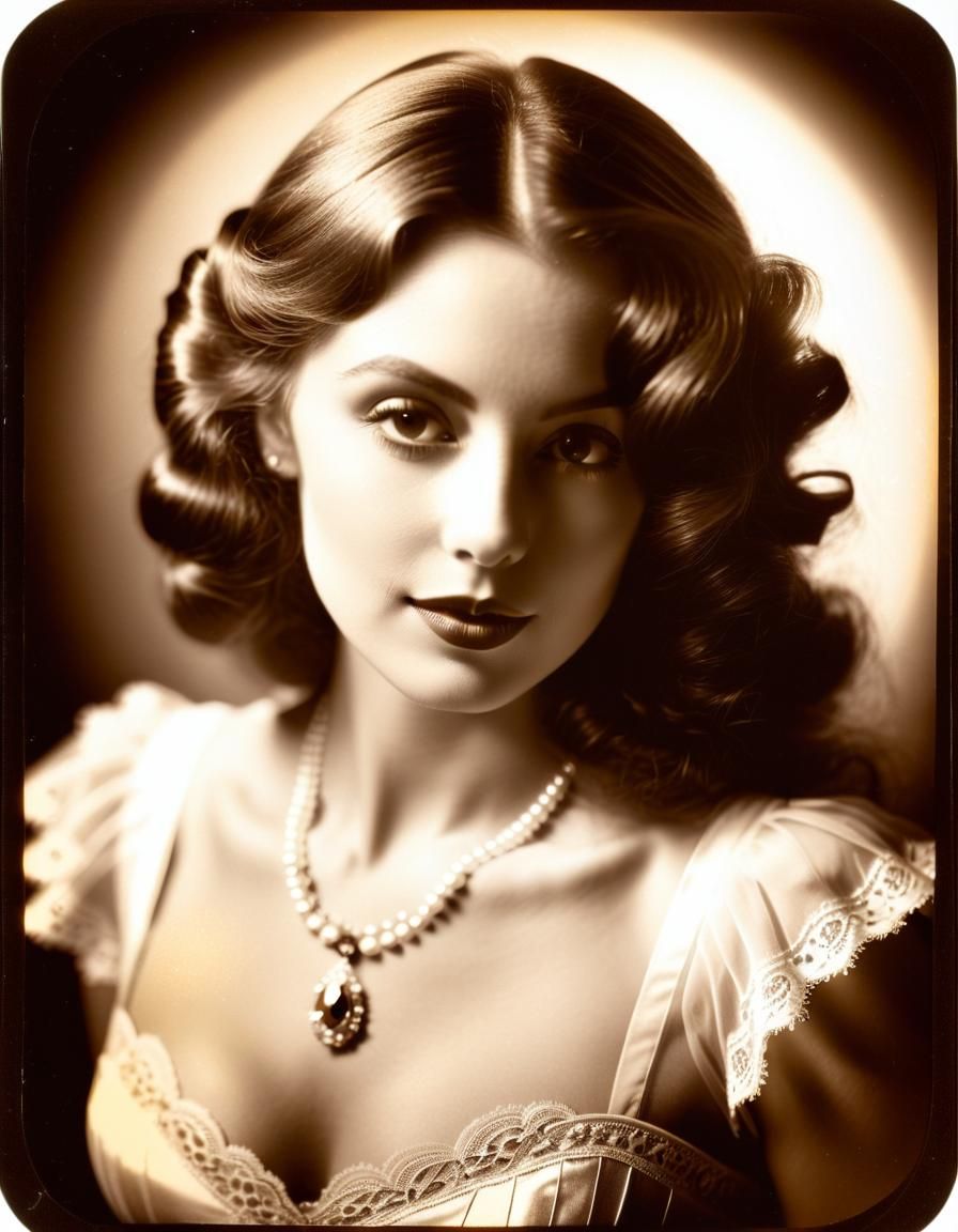 Victorian Woman Portrait in Sepia Tone