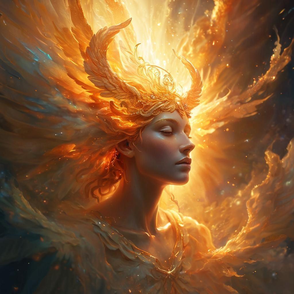 Divine Face of God in Cosmic Fantasy Art
